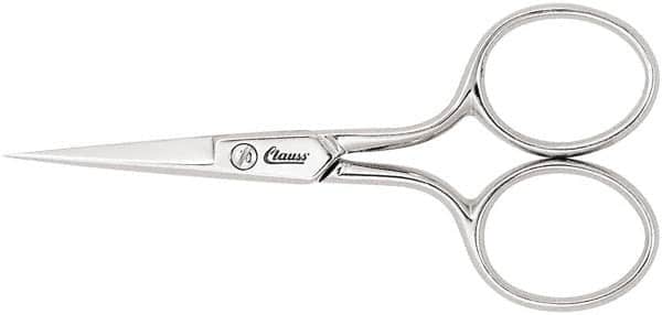 Clauss - 1" LOC, 3-1/2" OAL Scissors - Steel Handle, For Paper, Fabric - Exact Tooling