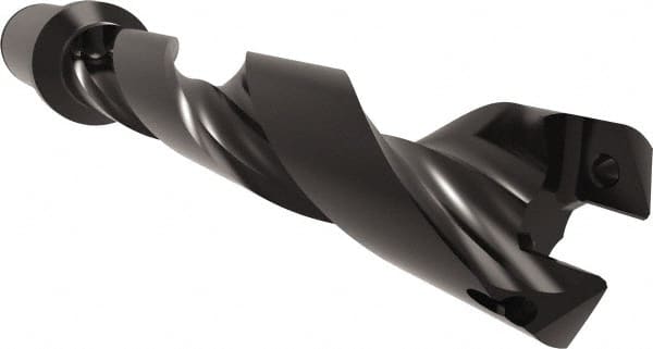 Allied Machine and Engineering - Series 29, 29 to 32mm Diam, 1-1/4" Diam Straight Shank with Flange, Helical Flute Spade Drill - 6-19/64" Max Depth, 7-29/32" Body Length, 10-3/16" OAL, Standard Length, Through Coolant - Exact Tooling