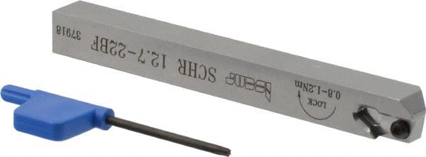 Iscar - SCH, External, Right Hand, 0.315" Max Depth of Cut, 0.02 to 0.098" Groove Width, Indexable Grooving Tool Holder - SCIR 22 Insert Compatibility, 1/2" Shank Height, 1/2" Shank Width, 4.921" OAL - Exact Tooling