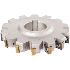 Iscar - Arbor Hole Connection, 0.3543" Cutting Width, 1.2992" Depth of Cut, 125mm Cutter Diam, 1.5748" Hole Diam, 14 Tooth Indexable Slotting Cutter - S890 SSB-13 Toolholder, S890 SNMU 1305PN Insert - Exact Tooling