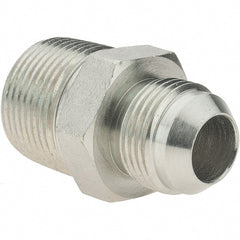 Value Collection - 3/4" Tube OD, 37° Steel Flared Tube Male Connector - 1-11-1/2 NPTF, Flare x MNPTF Ends - Exact Tooling
