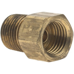 Parker - 3/16" Tube OD, Metal Flared Tube Inverted Male Connector - 1/8-27 NPTF - Exact Tooling
