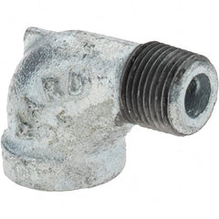 Value Collection - Class 150, 3/8" Galvanized Pipe 90° Street Elbow - Threaded, Malleable Iron - Exact Tooling