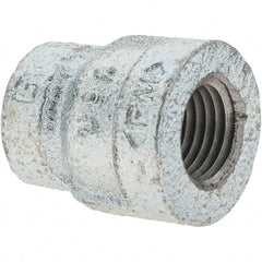 Value Collection - Class 150, 1/4 x 1/8" Galvanized Pipe Reducing Coupling - Threaded, Malleable Iron - Exact Tooling