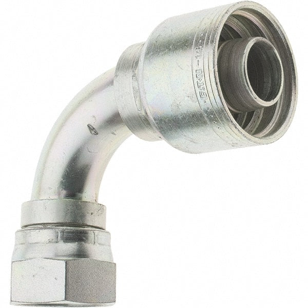 Value Collection - 1-5/16-12 JIC Steel Hydraulic Hose Female 37° Swivel Elbow - -16 Hose Size, 1" Hose Diam, Series TTC - Exact Tooling