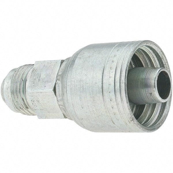 Value Collection - 3/4-16 JIC Steel Hydraulic Hose Adapter - -8 Hose Size, 1/2" Hose Diam, Series TTC - Exact Tooling