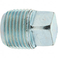 Value Collection - Class 150, 3/8" Galvanized Pipe Square Plug - Threaded, Malleable Iron - Exact Tooling