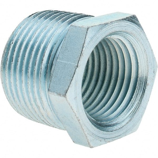Value Collection - Class 150, 3/4 x 1/2" Galvanized Pipe Hex Bushing - Threaded, Malleable Iron - Exact Tooling