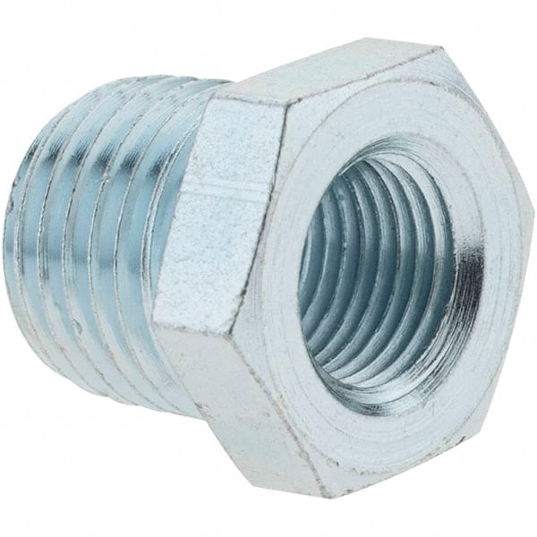 Value Collection - Class 150, 1/4 x 1/8" Galvanized Pipe Hex Bushing - Threaded, Malleable Iron - Exact Tooling