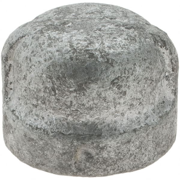 Value Collection - Size 1/4", Class 150, Malleable Iron Galvanized Pipe End Cap - 150 psi, Threaded End Connection - Exact Tooling