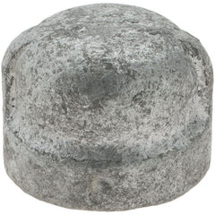 Value Collection - Size 1/4", Class 150, Malleable Iron Galvanized Pipe End Cap - 150 psi, Threaded End Connection - Exact Tooling