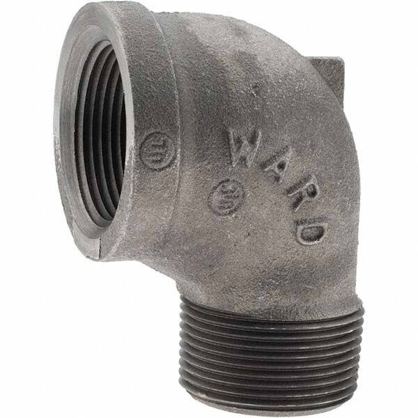 Value Collection - Size 1-1/4", Class 150, Malleable Iron Black Pipe 90° Street Elbow - 150 psi, Threaded End Connection - Exact Tooling
