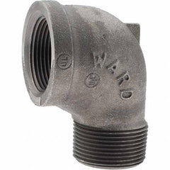 Value Collection - Size 1-1/4", Class 150, Malleable Iron Black Pipe 90° Street Elbow - 150 psi, Threaded End Connection - Exact Tooling