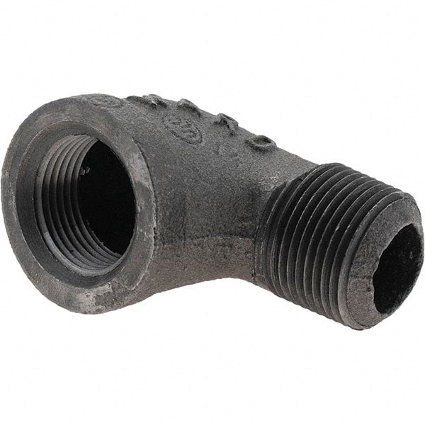 Value Collection - Size 3/4", Class 150, Malleable Iron Black Pipe 90° Street Elbow - 150 psi, Threaded End Connection - Exact Tooling
