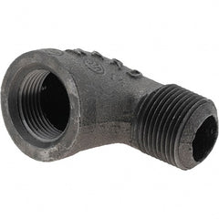 Value Collection - Size 3/4", Class 150, Malleable Iron Black Pipe 90° Street Elbow - 150 psi, Threaded End Connection - Exact Tooling