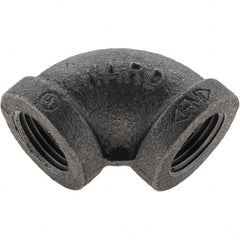 Value Collection - Size 1/2", Class 150, Malleable Iron Black Pipe 90° Elbow - 150 psi, Threaded End Connection - Exact Tooling