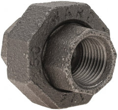 Value Collection - Size 1/2", Class 150, Malleable Iron Black Pipe Union - 150 psi, Threaded End Connection - Exact Tooling