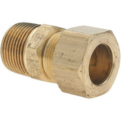 Parker - 3/4" OD, Brass Male Connector - 100 Max Working psi, Comp x MNPT Ends - Exact Tooling