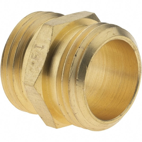 Value Collection - 3/4 Garden Hose Adapter - Brass, Male Hose to Male Hose Connector - Exact Tooling