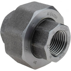 Value Collection - Size 1/2", Class 3,000, Forged Carbon Steel Black Pipe Union - NPT End Connection - Exact Tooling
