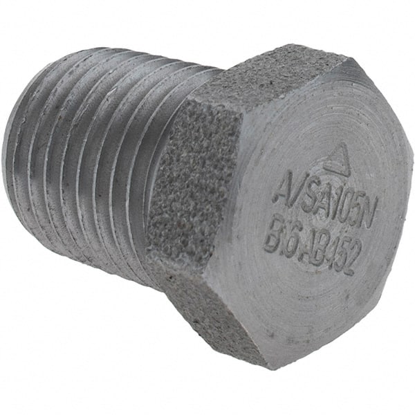 Value Collection - Size 1/4", Class 3,000, Forged Carbon Steel Black Pipe Hex Plug - NPT End Connection - Exact Tooling