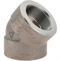 Value Collection - Size 2", Class 3,000, Forged Carbon Steel Black Pipe 45° Elbow - NPT End Connection - Exact Tooling