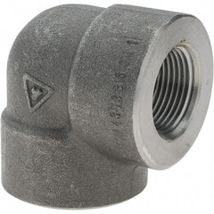 Value Collection - Size 1", Class 3,000, Forged Carbon Steel Black Pipe 90° Elbow - NPT End Connection - Exact Tooling