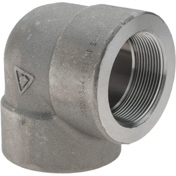 Value Collection - Size 2", Class 3,000, Forged Carbon Steel Black Pipe 90° Elbow - NPT End Connection - Exact Tooling