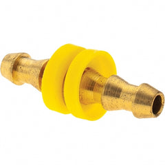 Value Collection - 1/4" ID 1/4 Barbed Push On Hose Splicer - Brass - Exact Tooling