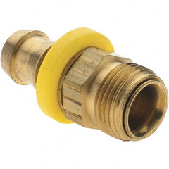 Value Collection - 1/2" ID 1/2 UNF Barbed Push On Inverted Male Swivel - Brass - Exact Tooling