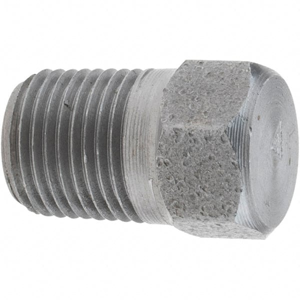 Value Collection - Size 1/8", Class 3,000, Forged Carbon Steel Black Pipe Hex Plug - NPT End Connection - Exact Tooling
