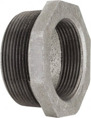 Value Collection - Size 1 x 1/4", Class 150, Malleable Iron Black Pipe Hex Bushing - 150 psi, Threaded End Connection - Exact Tooling