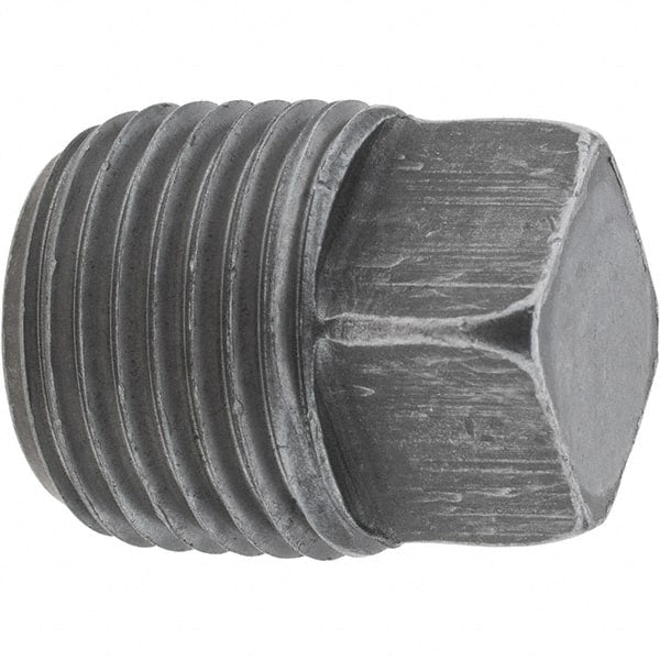 Value Collection - Size 1/2", Class 150, Malleable Iron Black Pipe Square Plug - 150 psi, Threaded End Connection - Exact Tooling