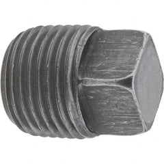Value Collection - Size 1/2", Class 150, Malleable Iron Black Pipe Square Plug - 150 psi, Threaded End Connection - Exact Tooling