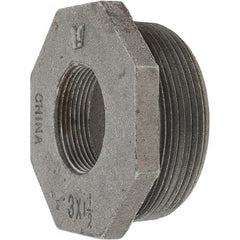 Value Collection - Class 150, 3 x 1-1/2" Black Pipe Hex Bushing - Threaded, Malleable Iron - Exact Tooling