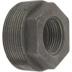 Value Collection - Size 2 x 1", Class 150, Malleable Iron Black Pipe Hex Bushing - 150 psi, Threaded End Connection - Exact Tooling