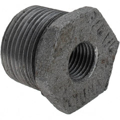 Value Collection - Size 3/4 x 1/4", Class 150, Malleable Iron Black Pipe Hex Bushing - 150 psi, Threaded End Connection - Exact Tooling