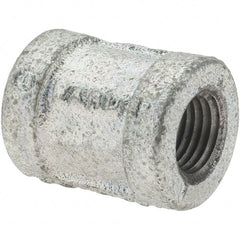Value Collection - Class 150, 1/4" Galvanized Pipe Coupling (Right Hand) - Threaded, Malleable Iron - Exact Tooling