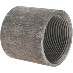 Value Collection - Size 1-1/2", Class 150, Malleable Iron Black Pipe Coupling - 150 psi, Threaded End Connection - Exact Tooling