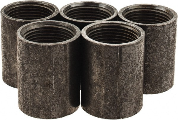 Value Collection - Size 1", Class 150, Malleable Iron Black Pipe Coupling - 150 psi, Threaded End Connection - Exact Tooling