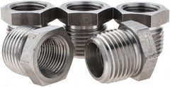 Value Collection - Size 1/2 x 3/8", Class 150, Steel Black Pipe Hex Bushing - 150 psi, Threaded End Connection - Exact Tooling