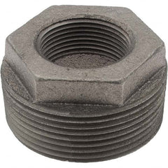 Value Collection - Size 2-1/2 x 1-1/4", Class 150, Malleable Iron Black Pipe Hex Bushing - 150 psi, Threaded End Connection - Exact Tooling