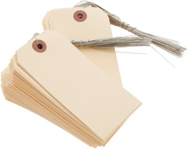 Value Collection - 4-3/4" High x 2-3/8" Long, Safety & Facility Blank Tag - Natural Cardstock - Exact Tooling
