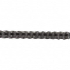 Value Collection - M14x2 1m Long, Steel Metric Threaded Rod - Zinc-Plated Finish - Exact Tooling