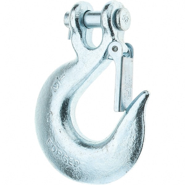 Value Collection - 1/2" Chain Diam, 43 Chain Grade Clevis Hook - 9,200 Lb Capacity, 3/4" Hook Throat, 4" OAL - Exact Tooling