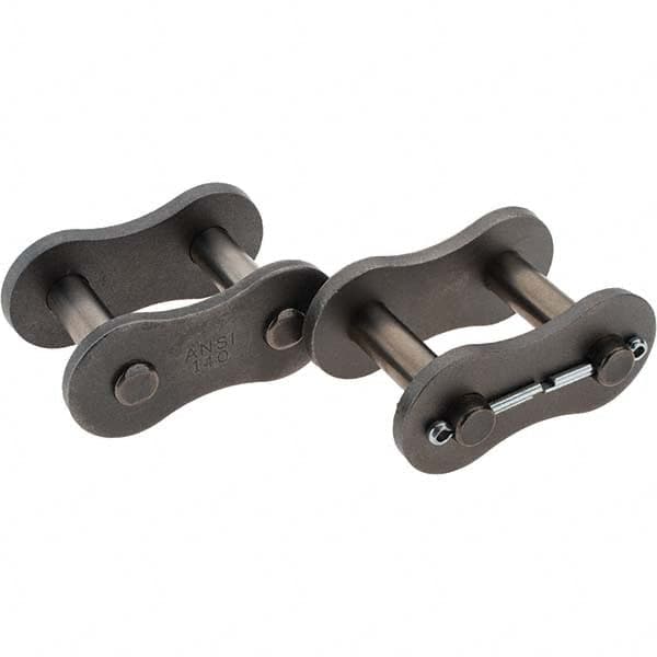 Value Collection - ANSI 140, Cottered Roller Chain Connecting Link - For Use with Single Strand Chain - Exact Tooling