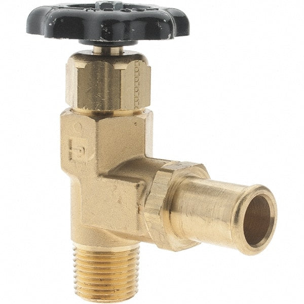 Parker - Hose I.D. x MNPTF End Connection Brass Truck Valve - 3.73" OAL - Exact Tooling