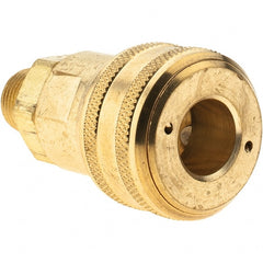 Value Collection - 1/2 Male Pipe Industrial Pneumatic Hose Coupler - Brass, 1/2" Body Diam - Exact Tooling