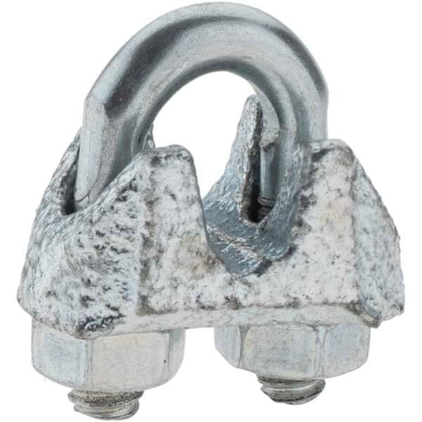 Value Collection - 1/8" Wire Rope Clips - 10-24, Forged Steel, Electro Galvanized - Exact Tooling