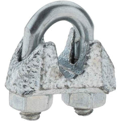 Value Collection - 1/8" Wire Rope Clips - 10-24, Forged Steel, Electro Galvanized - Exact Tooling